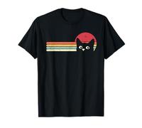 Pack A Punch Retro Cat T-Shirt - Unisex Adults - Black - Small - Short Sleeve - Classic Fit