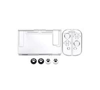 (Pack A) Transparent Crystal Clear Hard Case Shell Cover Protective For Nintendo Switch NS Console Joy-Con Handle Grip Game Console