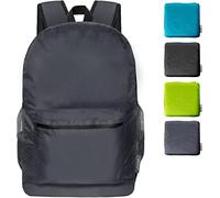 pack all 20L Lightweight Packable Backpack, Water Resistant Foldable Backpack, Travel Hiking Daypack with Waterproof Zippers (Navy Blue)