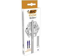 PACK BIC CRISTAL RE NEW - BLEU 1 STYLO-BILLE BIC CRISTAL RE NEW + 2 RECHARGES - POINTE MOYENNE (1.0MM)