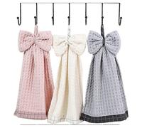 Pack Bowknot Hand Towels - Soft Hand Towels with Hanging Loop for Kitchen and Bathroom, Coral Velvet Microfiber Hand Towels for Kids and Adults