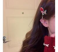 , Pack Butterfly Hairpin with Sparkling Design, Alloy Construction for Secure Hold, Vibrant Colors for Daily Wear and Gatherings, Women Girls Fashion Accessory(red)