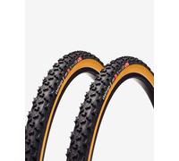 Pack cyclocross cover Challenge Limus 700x33C Tube type foldable black brown (2 units)