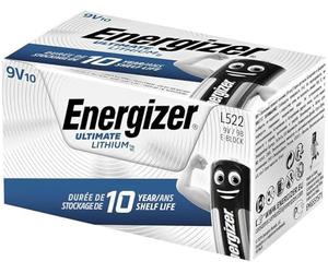 Pack de 10 batterys 9V / FR9 Lithium Energizer