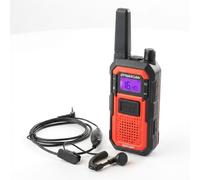 Pack Dynascan Rugged Walkie-Talkie + Dynascan F-15 Earhook PMR446 communication kit featuring an IP67-certified walkie-talkie with SOS, VOX and