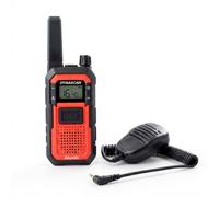 Pack Dynascan Rugged Walkie-Talkie + Speaker-Microphone PMR446 communication kit featuring an IP67-certified walkie-talkie with SOS, VOX and Dual-PTT