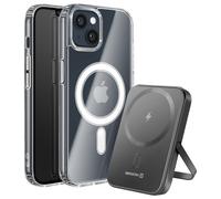 Pack for iPhone 14 Plus with Dual-Material Case and 5000 mAh External Battery