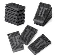 Pack Furniture Levelers Pads,Flexible Rubber Table Leveling Shims for Home Improvement - Level Wedges,Cabinet Shims、Chair Shims、Table Leg Leveler, Waterproof Non-Slip, Stackable(Black)