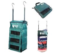 Pack Gear Suitcase Organizer | Pack More in your Large or Carry On Luggage | Unpack Instantly with these Compression Packing Cubes for Suitcases | Hanging Shelf Organizer for Closet (Black) (Carry-On)