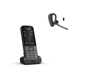Pack Gigaset SL800H PRO + Cleyver Nomad UC Compact cordless telephone pack and multipoint Bluetooth headset (30 m range). Ideal for businesses, hotels