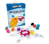 Pack & Go Mexican Train Dominoes from Spin Master Games Portable Dominoes Set Kids Games Classic Board Games for Adults and Kids Ages 8 and Up