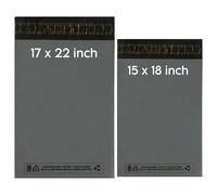Pack it Pro 100 Mixed Size Strong Self-Seal Grey Mailing Bags | Postage Poly Mailers for Packing, Shipping & Parcel Delivery - Tamper Proof Plastic Bags (2 Sizes 15x18 & 17x22 Each 50)