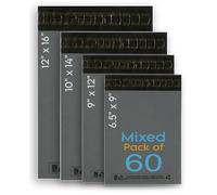 Pack it Pro 60 Mixed Size Strong Self-Seal Grey Mailing Bags | Postage Poly Mailers for Packing, Shipping & Parcel Delivery - Tamper Proof Plastic Bags (4 Sizes, Small to Large 15 Each)
