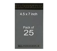 Pack It Pro Parcel Bags 25 Pack 4.5x7 Grey Mailing Bags, Small Postage Poly Mailers, Strong Self-Seal Envelopes, Tamper Proof Plastic Packaging Bag, Shipping, Delivery, Courier