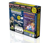 Pack Karaoké KPM Mixeur + 2 DVD + Micro + Adaptateur RCA/HDMI + Câble HDMI 1.5M - Tubes D'Aujourd'hui 2018 & 2019