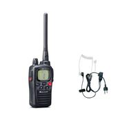 Pack Midland G9 Pro + MA31L headset Walkie-talkie with emergency function, dual PTT, IPX5, PMR446/LPD with more robust chassis and transparent