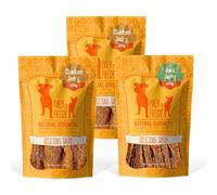 PACK’N PRIDE Air-Dried Dog Treats, 200g*3 Chicken & Duck Fillets for Dog Training, High Protein Dog Chews Long Lasting Variety Pack, Low-Fat & No Grain