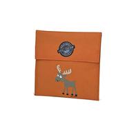 Pack n' Snack Sandwich Bag with Magnetic Closure Reusable Sandwich Bag Toast Bag for Panini Snacks Lunch Bread, 18 x 18 x 0.5 cm Orange