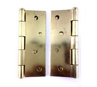 Pack of 1 100mm 4" Loose Pin Butt Hinges - Electro Brass by Euroart