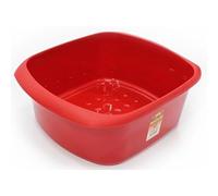 (Pack of 1) 11l Large Glliter Red RECTANGULAR Kitchen Household Cleaning Washing UP Bowl, 11L Capacity, Multipurpose use bowl…