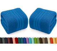 Pack of 1-2 Extra Large Jumbo Bath Sheets Egyptian Cotton XL Bath Towels - 100 x 150 cm - Hotel Quality Quick Absorbent Big Bath Sheets 600 GSM (2, Blue)