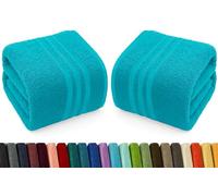 Pack of 1-2 Extra Large Jumbo Bath Sheets Egyptian Cotton XL Bath Towels - 100 x 150 cm - Hotel Quality Quick Absorbent Big Bath Sheets 600 GSM (2, Teal)