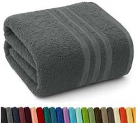 Pack of 1-2 Extra Large Jumbo Bath Sheets Egyptian Cotton XL Bath Towels - 100 x 150 cm - Hotel Quality Quick Absorbent Big Bath Sheets 600 GSM (1, Charcoal Grey)