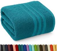 Pack of 1-2 Extra Large Jumbo Bath Sheets Egyptian Cotton XL Bath Towels - 100 x 150 cm - Hotel Quality Quick Absorbent Big Bath Sheets 600 GSM (1, Blue Lagoon)