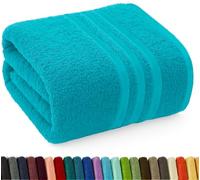 Pack of 1-2 Extra Large Jumbo Bath Sheets Egyptian Cotton XL Bath Towels - 100 x 150 cm - Hotel Quality Quick Absorbent Big Bath Sheets 600 GSM (1, Teal)