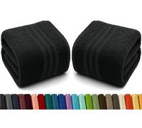 Pack of 1-2 Extra Large Jumbo Bath Sheets Egyptian Cotton XL Bath Towels - 100 x 150 cm - Hotel Quality Quick Absorbent Big Bath Sheets 600 GSM (2, Black)