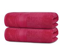 Pack of 1-2 Extra Large Luxury Jumbo Bath Sheets 800GSM Pure Egyptian Cotton Highly Absorbent Big Bath Sheets Super Soft XL Bath Towels (1, Pink)