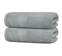 Pack of 1-2 Extra Large Luxury Jumbo Bath Sheets 800GSM Pure Egyptian Cotton Highly Absorbent Big Bath Sheets Super Soft XL Bath Towels (1, Silver)
