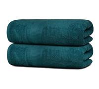 Pack of 1-2 Extra Large Luxury Jumbo Bath Sheets 800GSM Pure Egyptian Cotton Highly Absorbent Big Bath Sheets Super Soft XL Bath Towels (1, Blue Lagoon)