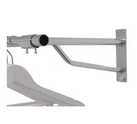 Pack of 1. 25mm Heavy Duty Wall FIX Chrome Support ARM Bracket for 25MM Diameter Tube, Walk in Wardrobe Chrome TUBING Hanging Rail System