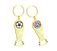 Pack of 1 / 2Pcs Golden Kirsite Keychain Accessory Including Bottle Opener Rotatable Trophies Keychain Trophies Replicas Pendant