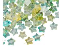 Pack of 1 Acrylic Five Point Star Shaped Bead Gradient Sparkling Gold Finish Craft Supplies for Handmade Jewelry Making Handmade Bead with Gold Finish