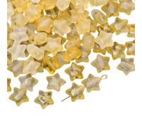 Pack of 1 Acrylic Five Point Star Shaped Bead Gradient Sparkling Gold Finish Craft Supplies for Handmade Jewelry Making Gold Gradient Star Bead for Craft Projects
