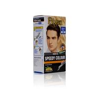(Pack of 1) Bigen Men's Speedy Colour 104 Natural Brown - Easy & Speedy Application with 2 Applicator Combs - No Ammonia - Excellent Gray Hair Coverage