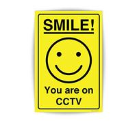 Pack of 1 CCTV Sign Self Adhesive (150 x 100mm) Waterproof CCTV Sticker for Indoor or Outdoor Stickers Sara Prints®