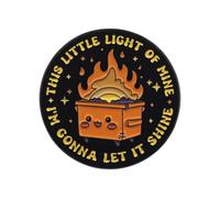 Pack of 1 Fifteen Alloy Garbagebin Flame Response Symbol with Coating for Jackets Sacks and Work Addons Alloy Pin for Jackets