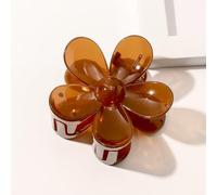 Pack of 1 Flower Hair Clips, Small Hair Clips for Women, Non-Slip Hair Claws, Cute Flower Clip, Hair Spiral Clip for Fixing Hair for Women, Hair Accessories, Brown B