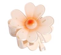 Pack of 1 Four Leaf Clover Hair Clips Women, Hawaiian Claw Clip, Non-Slip Hair Clip, Hair Jaw Clips, Strong Hold, Claw Clips, Hair Styling Accessories, Party, Beach, Pool, Holiday, Light Orange