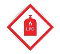 Pack of 1 LPG Sticker (100 x 100 mm) self Adhesive LPG Campervan Stickers Motorhomes Caravan