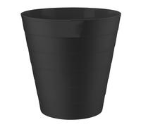 (Pack of 1) MantraRaj Black Plastic Waste Paper Bin 6L Round Waste Basket Trash Can Lightweight Rubbish Bin Open-Top Design