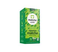 (Pack of 1) - Matcha Love Japanese Matcha Unsweetened Green Tea Powder 15 Sticks per 45ml Tubes - Single Pack