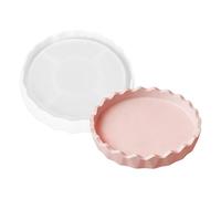 Pack of 1 Multi Purpose Silicone Tray Mold Featuring Fluted Pattern for Crafting Fruit Plates Ice Cubes and More Fluted Silicone Fruit Plate Mold