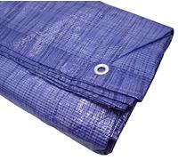 (Pack of 1 pcs) Tarpaulin Waterproof 5 x 5 m Blue 55 g/m2 Sheet with Metal Rings, Protective Sheets, Car Cover, Multipurpose Tarp (1 pcs, 5 x 5 m)