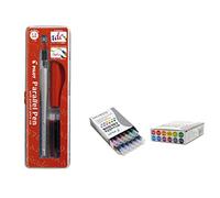 Pack of 1 Pilot Parallel Calligraphy Pen 1.5 mm Rechargeable + Box of 12 Assorted Refills Pilot Parallel Pen