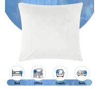 (Pack of 1, Plain Off White Cushions) Velvet Cushion Covers Soft Luxury Embossed Stripe Quilted Cushions Pack of 1,2 & 4