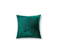 (Pack of 1, Plain Velvet Filled Cushion Green) Luxury Velvet Filled Cushions Pack of 1, 2 & 4 Quilted Cushion Pads